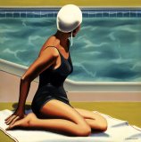 R. Kenton Nelson - Swim Party #2 painting