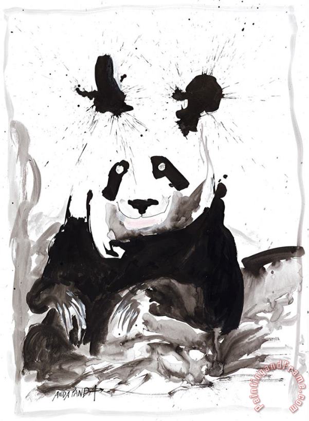 Ralph Steadman Giant Panda, 2017 Art Painting