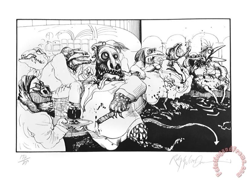 Ralph Steadman Lizard Lounge Vegas, 2006 Art Print