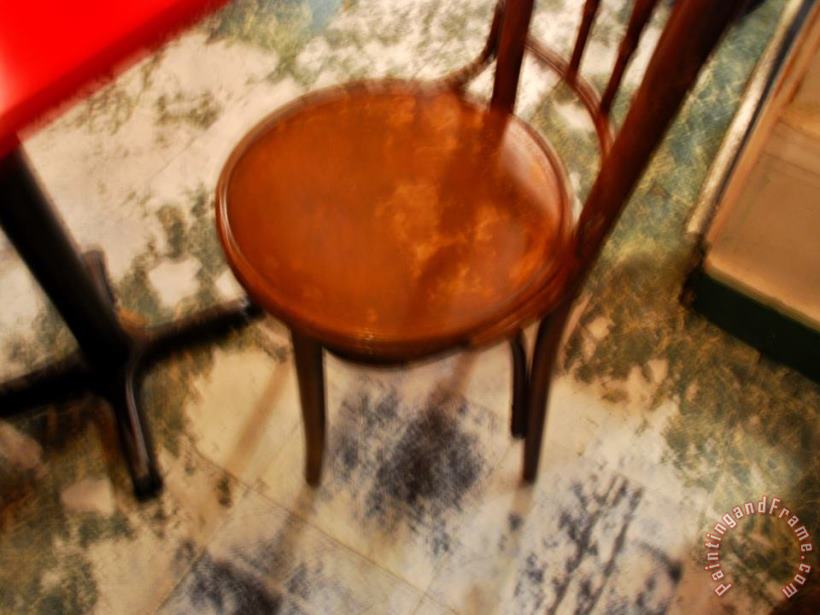 Raymond Gehman Chair And Table in San Francisco Pizza Shop Art Painting