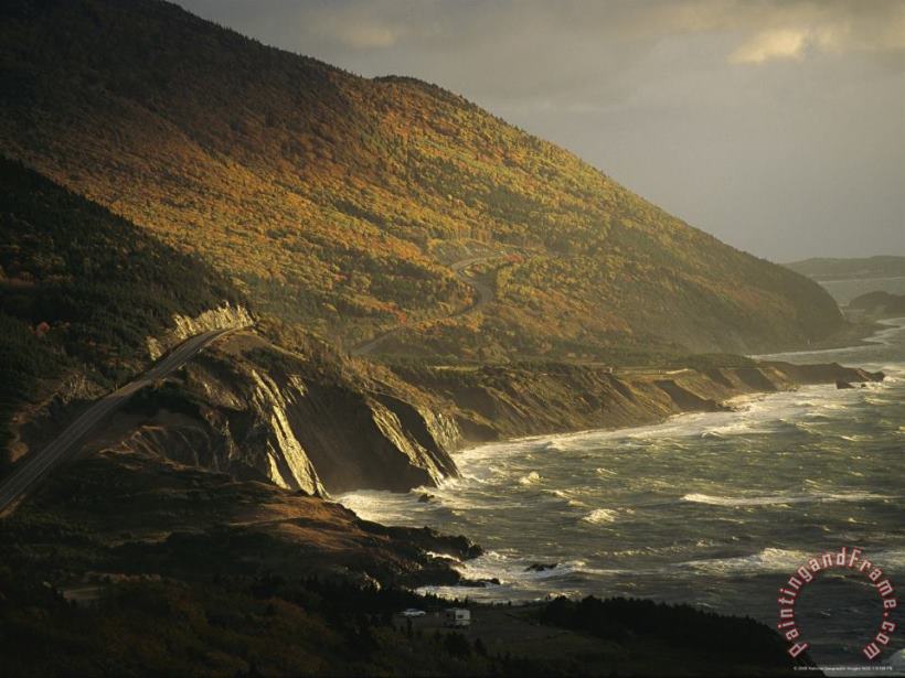 Raymond Gehman The Cabot Trail Winds Its Way Along The Gulf of St Lawrence Art Print