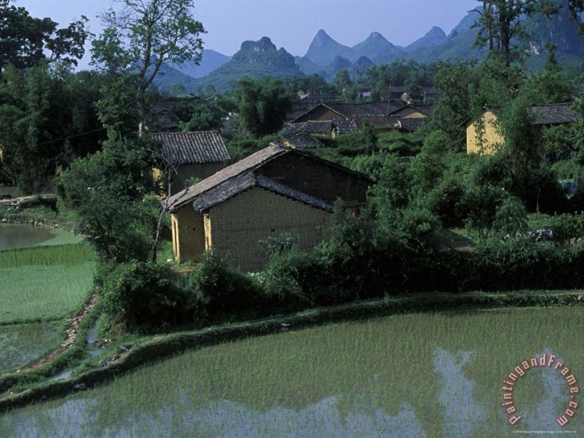 Raymond Gehman Yangdi Valley Farm Fields Guilin Guangxi China Art Print