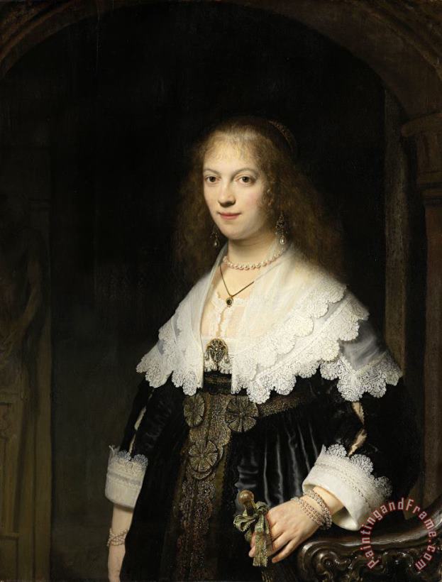 Rembrandt Portrait of Maria Trip (16191683) Art Painting
