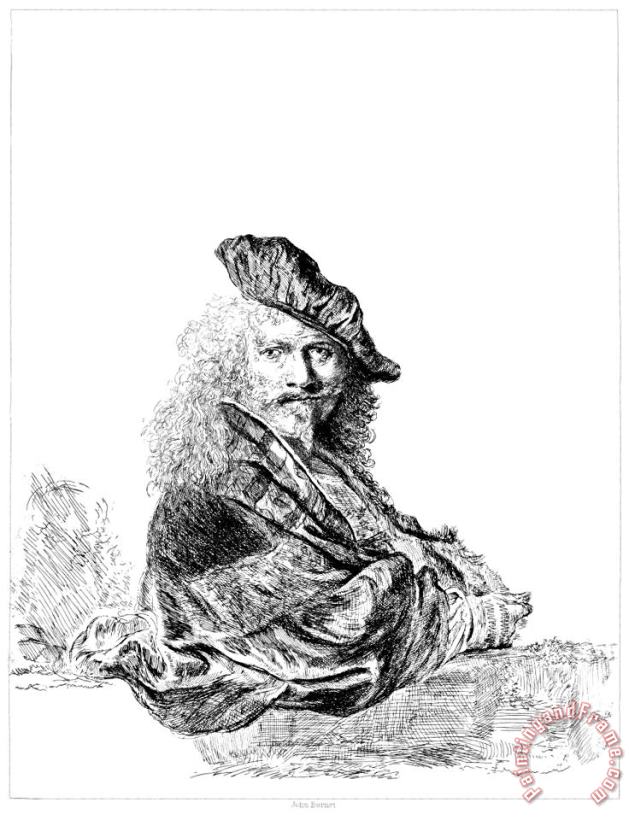 Rembrandt Rembrandt Self Portrait Etching Art Print