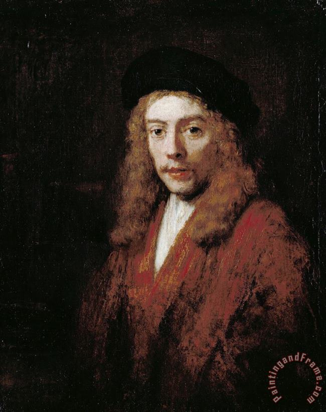 Rembrandt Harmensz van Rijn A Young Man, Perhaps The Artist's Son Titus Art Painting