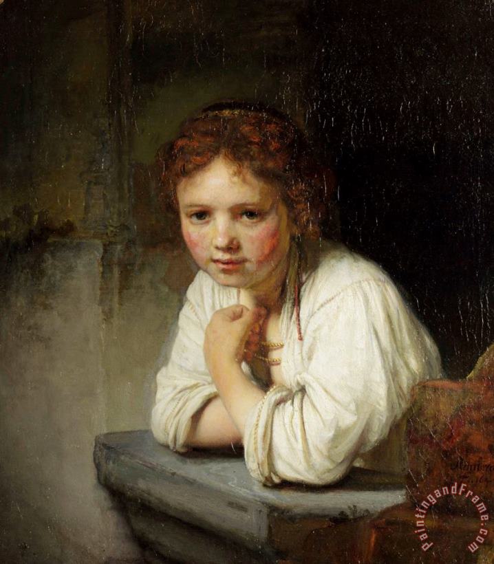 Rembrandt Harmensz van Rijn Girl at a Window Art Print