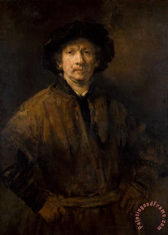 Large Self Portrait painting - Rembrandt Harmensz van Rijn Large Self Portrait Art Print