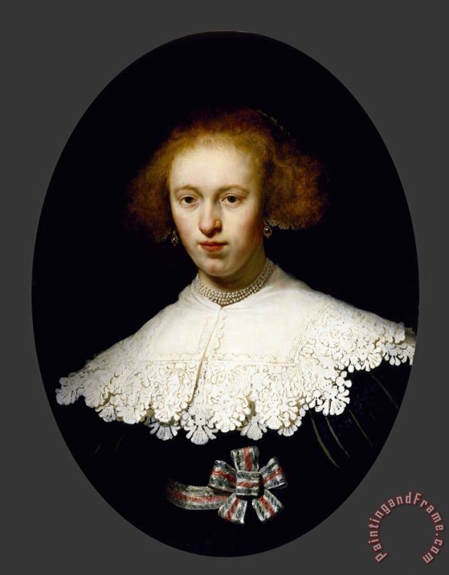 Rembrandt Harmensz van Rijn Portrait of a Young Woman Art Print