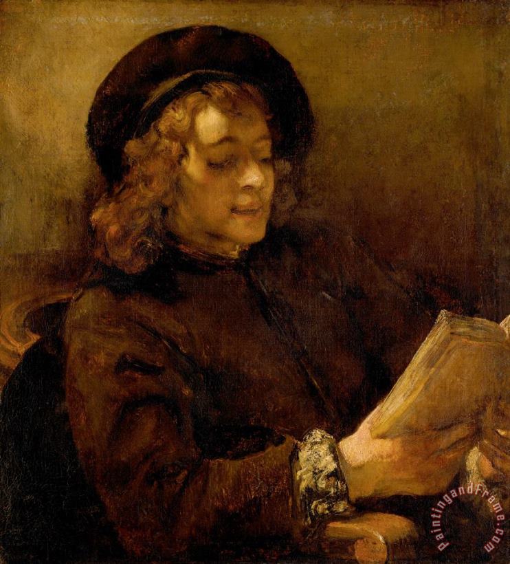 Rembrandt Harmensz van Rijn Titus Van Rijn, The Artist's Son, Reading Art Painting
