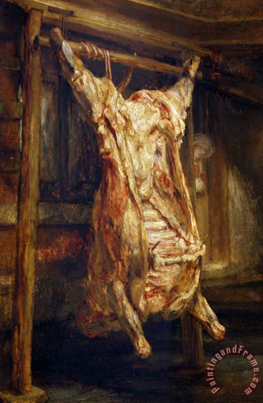Rembrandt Harmenszoon van Rijn The Slaughtered Ox Art Painting