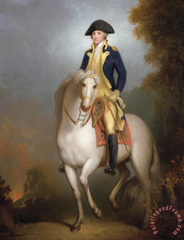 Rembrandt Peale Equestrian portrait of George Washington Art Painting