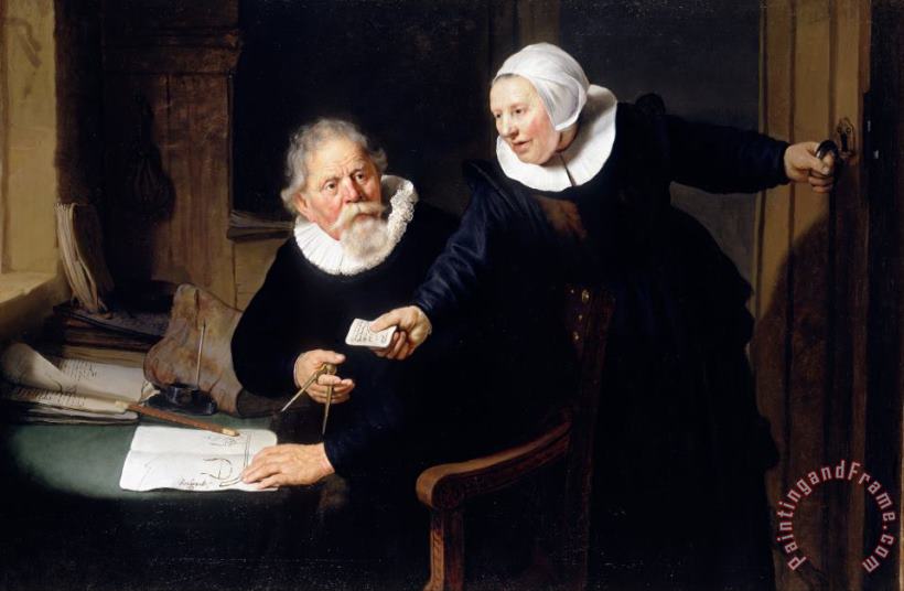 Rembrandt van Rijn The Shipbuilder And His Wife Jan Rijcksen And His Wife Griet Jans 1633 Art Print