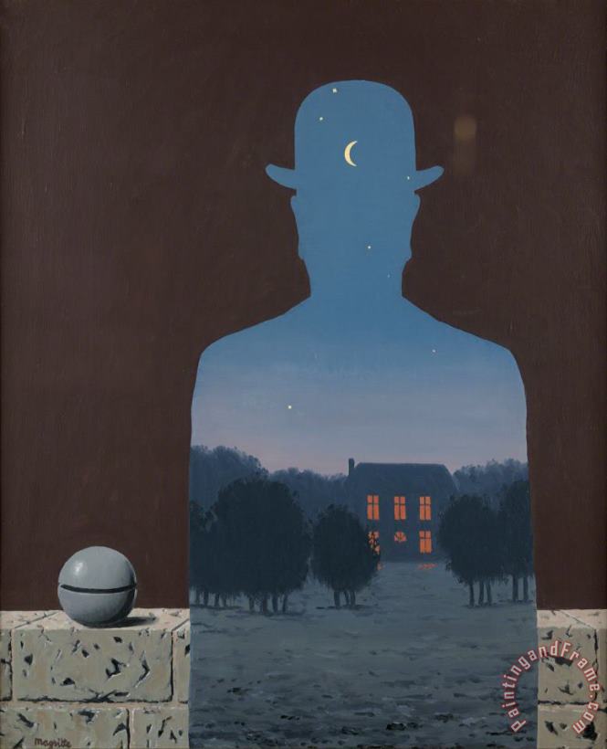 L'heureux Donateur, 1966 painting - rene magritte L'heureux Donateur, 1966 Art Print