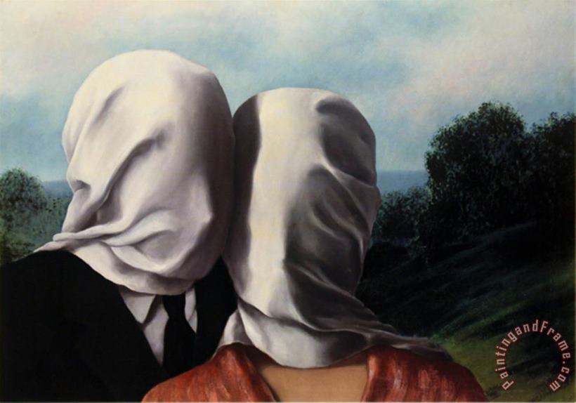 rene magritte Les Amants Lovers Art Painting