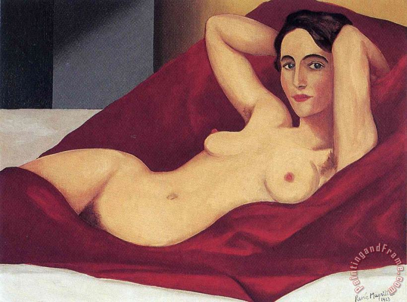 Reclining Nude 1925 painting - rene magritte Reclining Nude 1925 Art Print