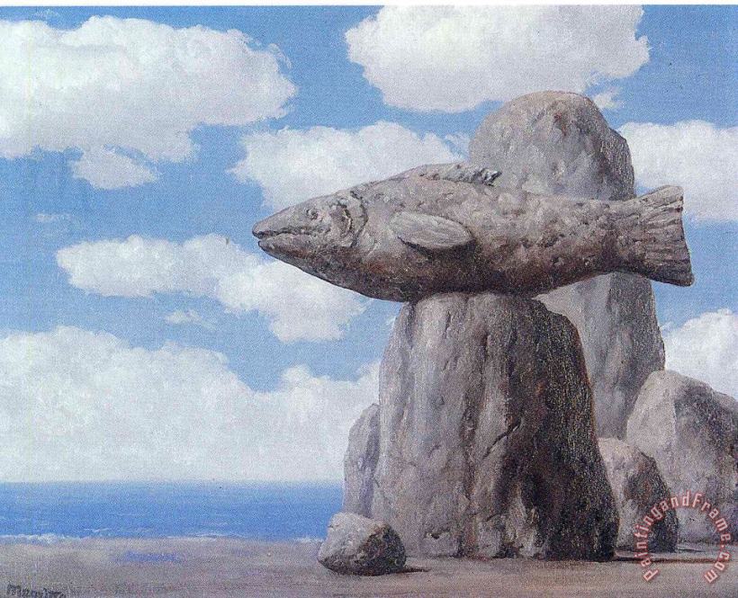The Connivance 1965 painting - rene magritte The Connivance 1965 Art Print