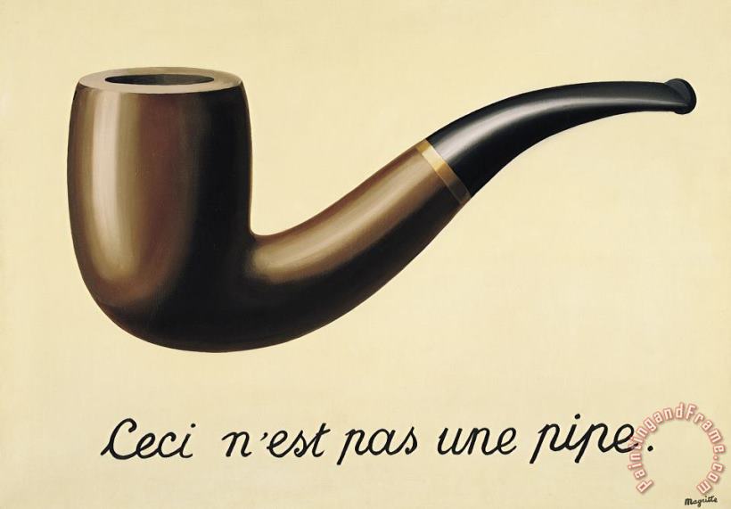 The Treachery of Images This Is Not a Pipe 1948 painting - rene magritte The Treachery of Images This Is Not a Pipe 1948 Art Print