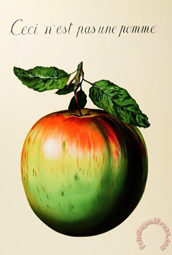 This Is Not an Apple 1964 painting - rene magritte This Is Not an Apple 1964 Art Print