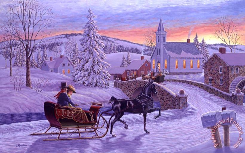 Richard De Wolfe An Old Fashioned Christmas Art Painting