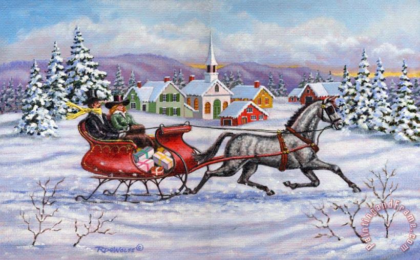 Richard De Wolfe Home For Christmas Art Painting