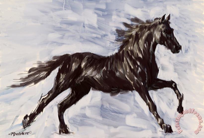 Richard De Wolfe Running Horse Art Print