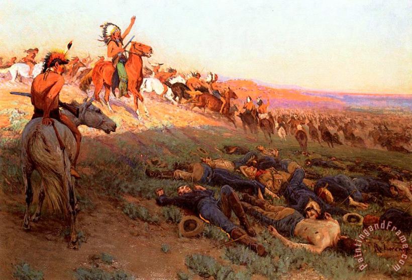 Custer's Last Stand painting - Richard Lorenz Custer's Last Stand Art Print