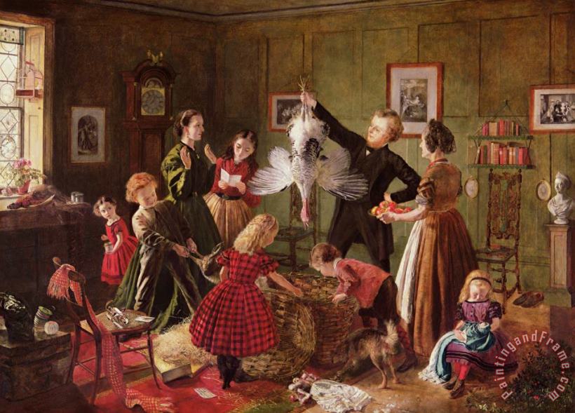 Robert Braithwaite Martineau The Christmas Hamper Art Painting