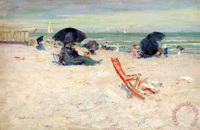Beach at Atlantic City painting - Robert Henri Beach at Atlantic City Art Print