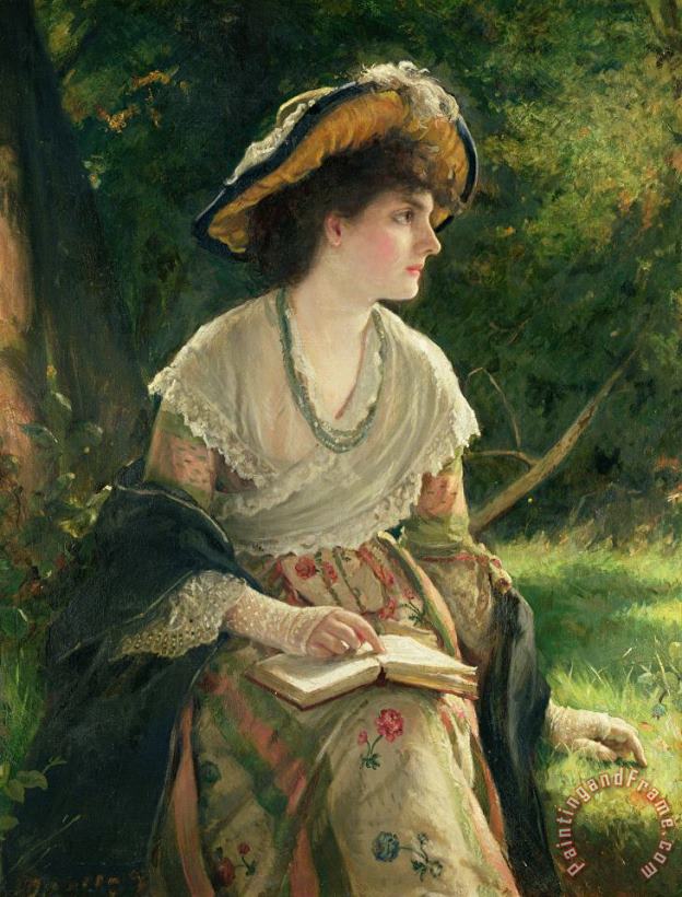 Woman Reading painting - Robert James Gordon Woman Reading Art Print