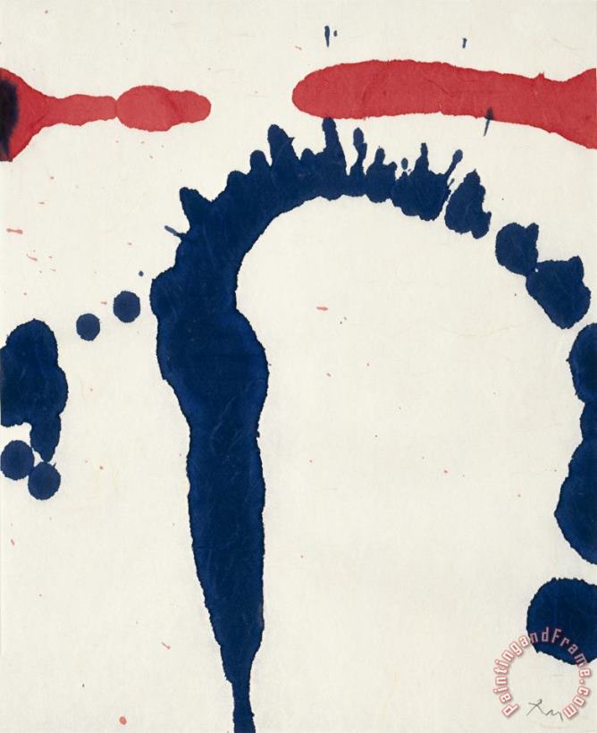 Robert Motherwell Lyric Suite: Red And Blue #2 Art Painting
