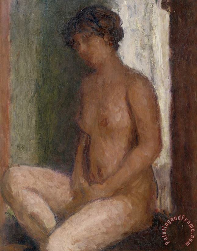 Seated Nude Against the Light painting - Roderic OConor Seated Nude Against the Light Art Print