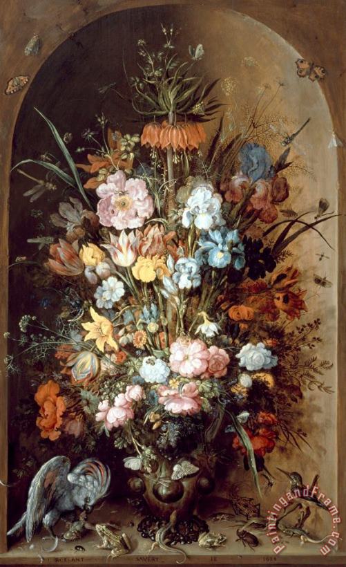 Roelant Savery Large Flower Still Life with Crown Imperial Art Print