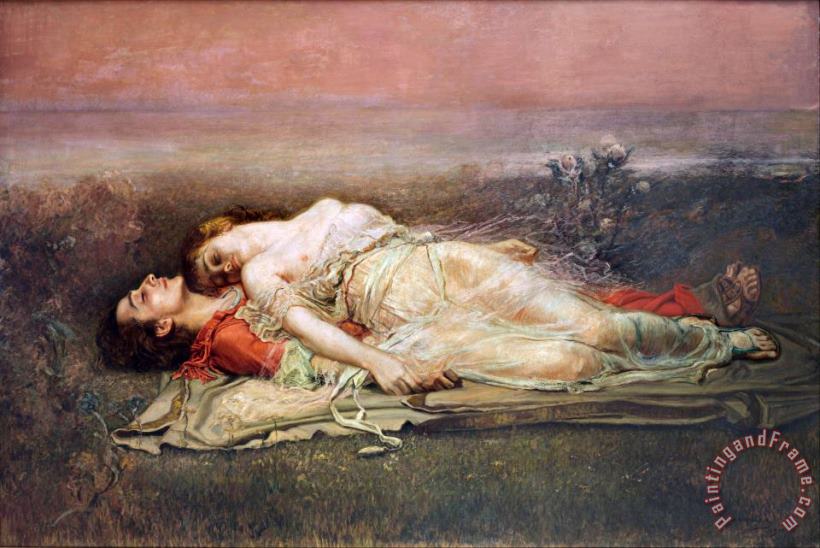 Rogelio De Egusquiza Tristan And Isolt (death) Art Painting