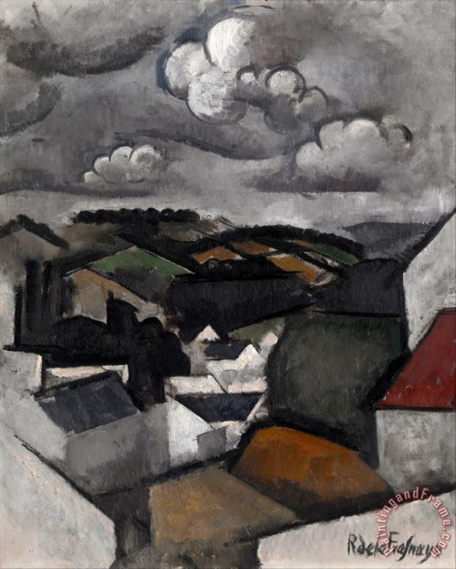 Roger de La Fresnaye Landscape with a Village, The Hills Beyond Meulan Art Painting