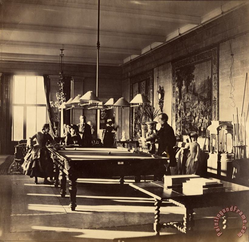 The Billiard Room, Mentmore painting - Roger Fenton  The Billiard Room, Mentmore Art Print