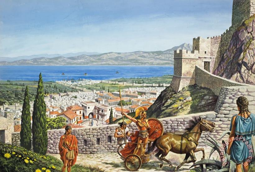 Ancient Corinth painting - Roger Payne Ancient Corinth Art Print