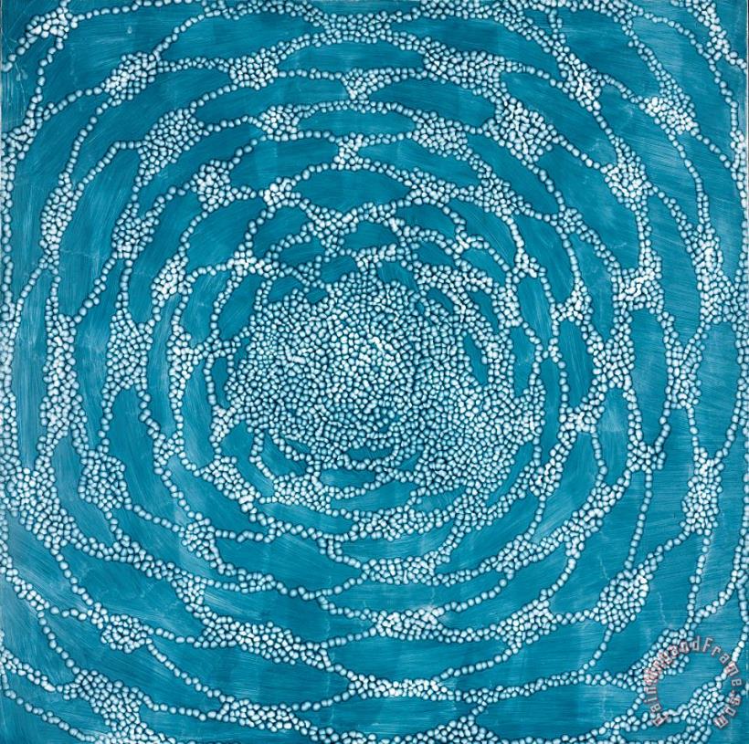 Ross Bleckner Blue Net Art Painting