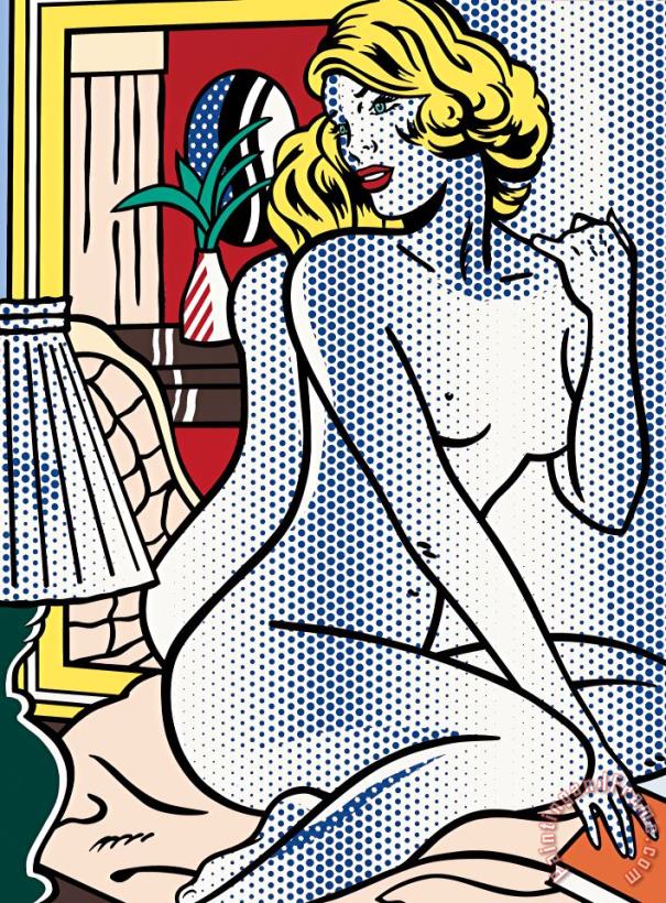 Roy Lichtenstein Blue Nude 1995 Art Print