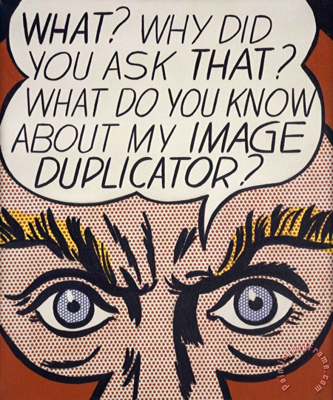 Image Duplicator, 1963 painting - Roy Lichtenstein Image Duplicator, 1963 Art Print