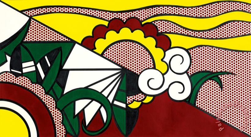Roy Lichtenstein Leda And The Swan (study) Art Painting