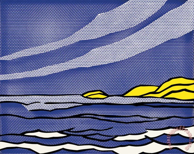 Roy Lichtenstein Sea Shore Art Painting