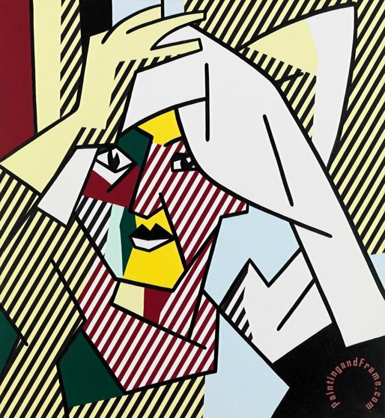 Woman Drying Her Hair, 1980 painting - Roy Lichtenstein Woman Drying Her Hair, 1980 Art Print