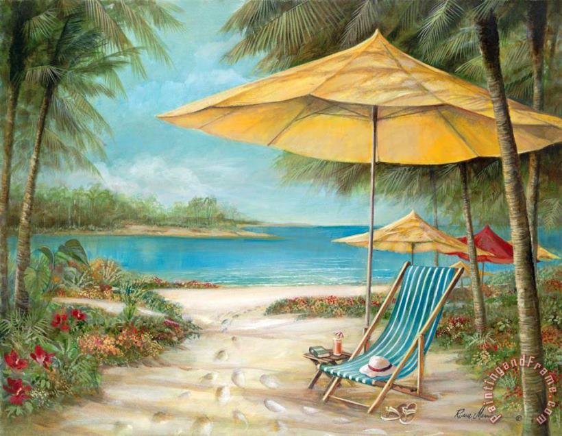 Relaxing Paradise II painting - Ruane Manning Relaxing Paradise II Art Print