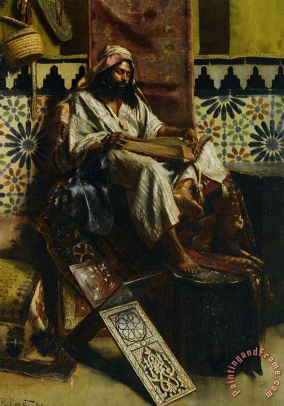 Rudolf Ernst Studying The Koran Art Painting