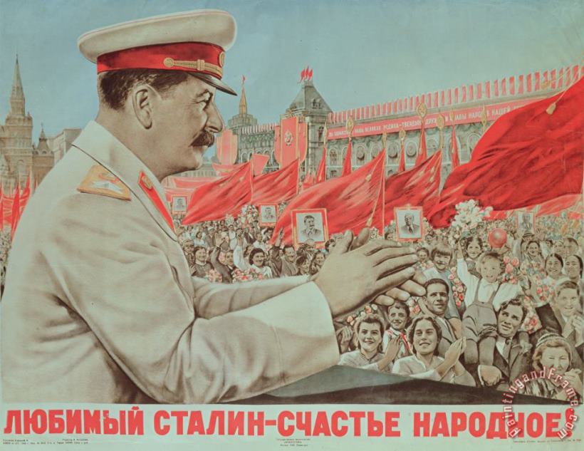 Russian School To Our Dear Stalin Art Painting