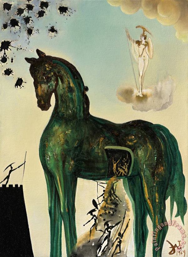 Le Cheval De Troie, 1969 painting - Salvador Dali Le Cheval De Troie, 1969 Art Print