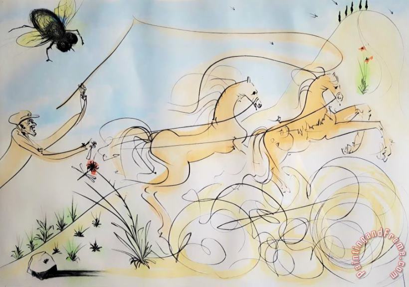 Salvador Dali Le Coche Et Le Mouche (the Coach And The Fly), 1974 Art Print