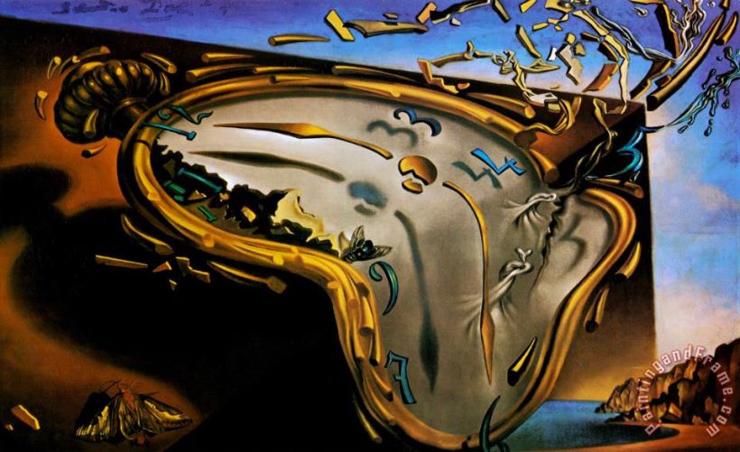 Salvador Dali Soft Watch at The Moment of First Explosion C 1954 Art Painting