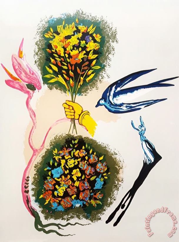 Salvador Dali The Dream (apparition of The Rose), 1978 Art Print