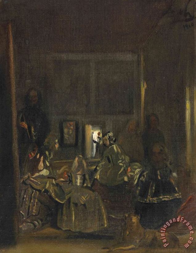 The Maids in Waiting (las Meninas; B), 1960 painting - Salvador Dali The Maids in Waiting (las Meninas; B), 1960 Art Print